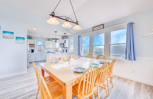 Salvo House | Oceanview Home with Private Pool, Hot Tub, Tiki Bar, Foosball, and Beach Gear