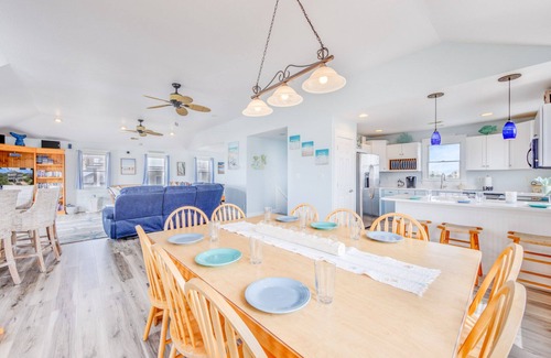 Salvo House | Oceanview Home with Private Pool, Hot Tub, Tiki Bar, Foosball, and Beach Gear