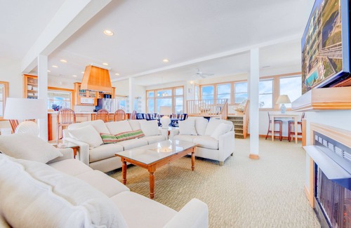 Buxton House | Premier Oceanfront Dog Friendly Home with Elevator, Hot Tub, and Tiki Bar