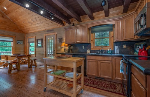 Lake Lure Cabin | Private LogHome/LakeLure/HOTTUB Game room access to open beach/lakes/hiking/pet