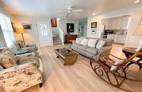 Ocracoke House | Spindrift: Spacious dog friendly canal front home, dock, decks, views