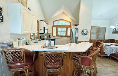Kitty Hawk House | SS94- Waterfront- 5 BRs(3 Masters), Private Pool, Hot Tub, Dock, Comm Tennis!