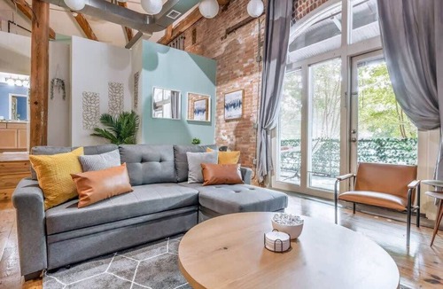 Downtown Apartment | 100 Year-Old Historic Brick 2BR Loft |Large Patio2
