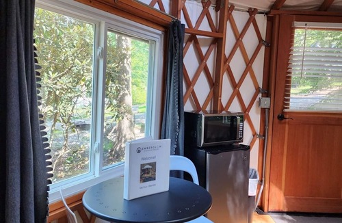Mill Spring Apartment | 16' Yurt, Dog Friendly, Deck, Dome Skylight, Sleeps 2.