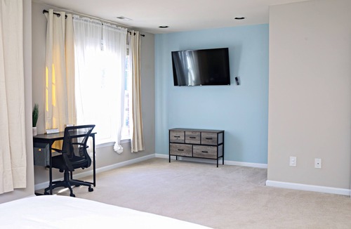 Brier Creek Country Club House | 2 Bedroom 2.5 Baths: Elegant Retreat with Cozy Workspace, Perfect for Families!