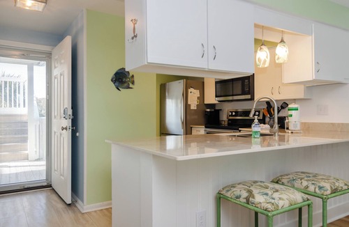Kure Beach Condo | 2 Bedroom Ocean Front End Unit in Ocean Dunes!