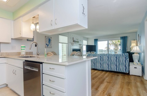 Kure Beach Condo | 2 Bedroom Ocean Front End Unit in Ocean Dunes!