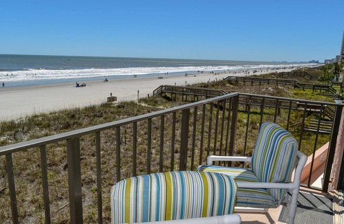 Crescent Beach Condo | 2 night minimum. Discounts all year. 1 bedroom oceanfront. Great location. Pool.