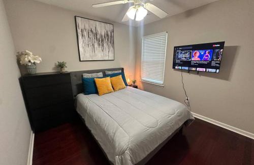 Concord House | 2BR-2BA Near Concord Mills - Backyard - Workspace