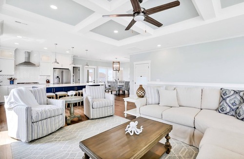 Oak Island House | 8-bedroom oceanview retreat with Pool, Hot tub, Dock with ICW views