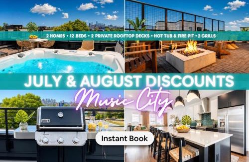 Talbot's Corner House | 8BR Rooftops with Hot Tub Fire Pit Skyline Views