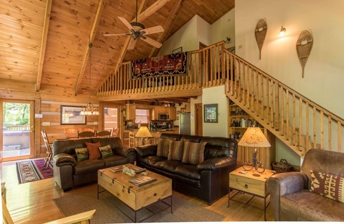 Sugar Grove Cabin | Almost Heaven Bright and Sunny Cabin with hot tub in the Valle Crucis Area