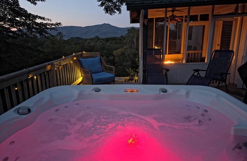 Banner Elk Cabin | Amazing View! Sauna Gameroom Firepit Spa Room Rustic Spacious Private Retreat