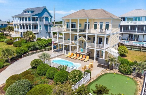 Emerald Isle House | Amenities GALORE! Private pool, hot tub, elevator and more