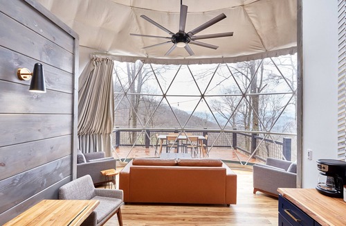 Canton Cabin | Asheville Dome Sleeps 6 + Hot Tub + Mountain View