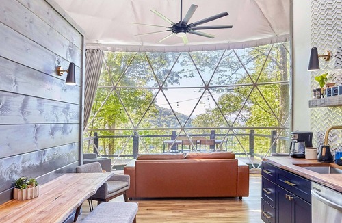 Canton Cabin | Asheville Dome Sleeps 6 + Hot Tub + Mountain View