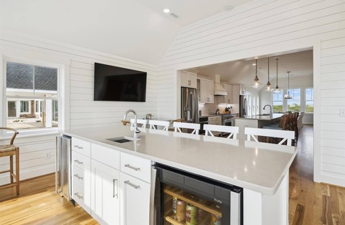 Pine Island House | Austin - New Construction Oceanfront 11BR with Elevator, Fire Pit, Pool, Fitness Room and More!