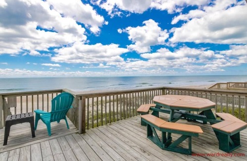 North Topsail Beach Condo | Beach Blessing South - 3BR Oceanfront Half Duplex with Mesmerizing Views!