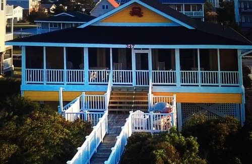 Supply House | Beach Front Family Home with a NEW Beach! Incredible Screened In Porch!