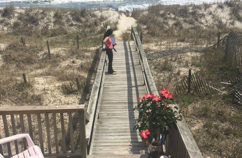 Wilmington Beach Cottage | Beach House @Tiki OceanFront 3B 2ba Cottage - All one Level - Wraparound Porches