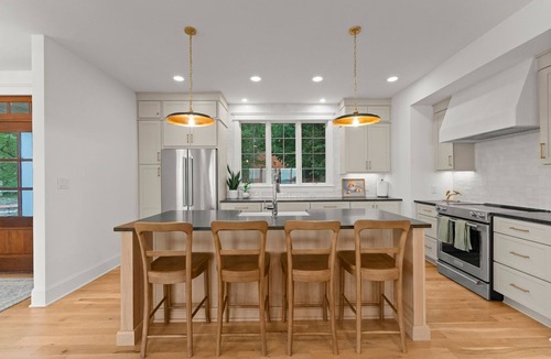 Denver House | Beautiful 5 Bedroom Lake-Front Home with Heated Saltwater Pool, Spa, and Dock
