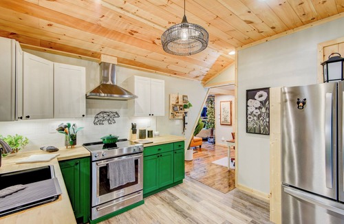 Charter Hills Cabin | Black Bear Shack and Sauna - Beech Mountain modern A Frame, sauna
