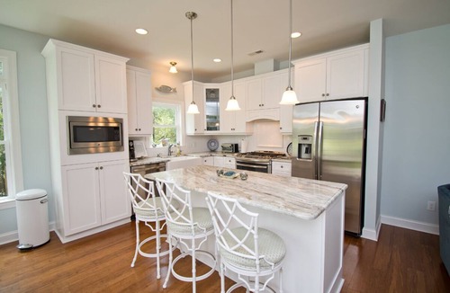 Pine Knoll Shores House | Blue Bungalow, Soundside House in Pine Knoll Shores in NC!