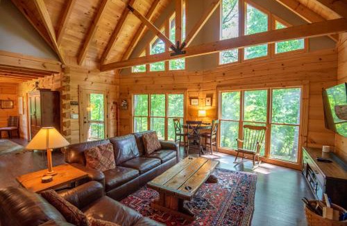 Lansing House | Blue Ridge Mountain Log Cabin - Views - Fireplace - River Access!