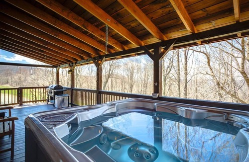 Zionville Cabin | Boone area Cabin with Hot Tub. Pet friendly!