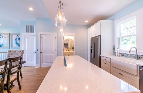 Kure Beach House | Brand NEW! | Luxury Townhome | 2 Master Suites | Elevator | Pool and ocean view