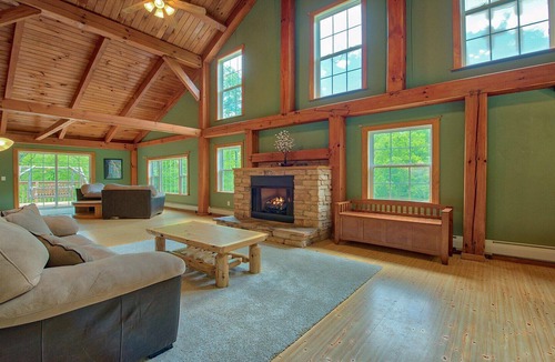 Waynesville Cabin | Brushy Creek-spacious cabin overlooking bold rushing creek, WiFi, HD cable TV in the game room, ...