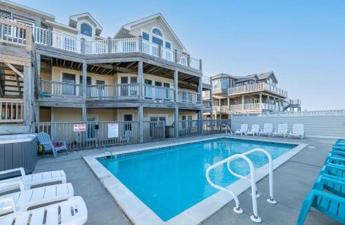 Carova Beach House | C9289 Sun King II - Oceanfront, Elevator, 4x4 Area, Pool, Hot Tub, Pets OK!