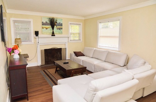 North Charlotte House | Charming 2-Bedroom Brick Home with Fireplace in Plaza-Shamrock Neighborhood