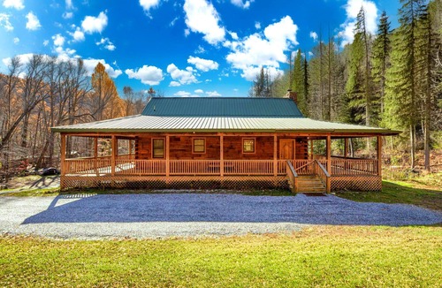 Saluda Cabin | Charming Blue Ridge Cabin | Private Pond and Waterfall | Deer Haven by AvantStay