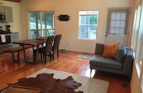 Chimney Rock House | Chimney Rock Mountain Hideaway, Awesome View of Rock, sounds of Broad Run River