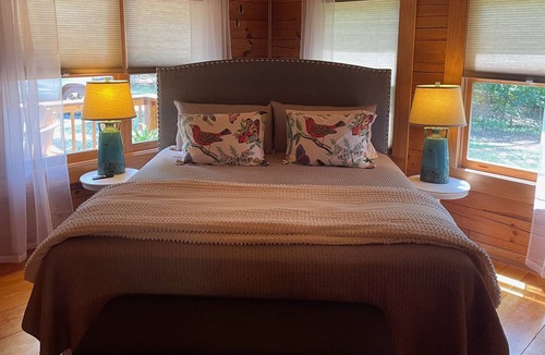Clearwater Creek House | Cozy Cabin near Lake Lure on multiple secluded acres in gated community