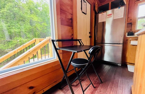 Old Fort Cabin | Cozy Cabin on 4 acres - By I-40 - King Bed - Fenced Yard - Deck - Loft - Firepit