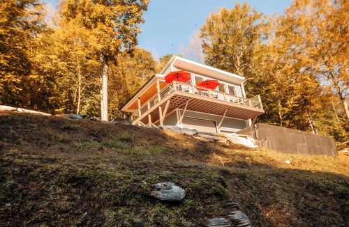 Linden Cabin | Cozy Cardoness Cabin on Private Fish Pond! Woods, Waterfall, & Modern Amenities!
