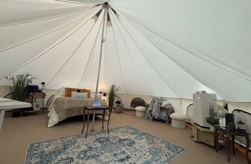 Camden RV Rental | Cozy chic Luxury Bell Tent Getaway near Kentucky Lake - sleeps up to 5!