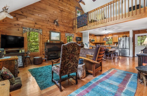 Otto Cabin | Cozy, private, tranquil mountain getaway in Otto NC near babbling creek.