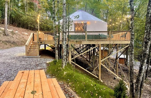 Topton Cabin | Cozy Yurt in Nantahala - Half mile from Nantahala wedding venue-No Cleaning Fee