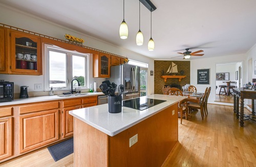 Roanoke Rapids House | Dock & Kayaks: Lakefront Roanoke Rapids Home