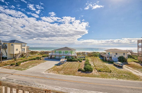 Topsail Beach House | Dog-friendly home with ocean views, beach access, washer/dryer & central AC