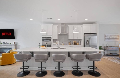 Wake Forest Condo | Downtown Wake Forest Luxury Condo | Rooftop Terrace + EV Charger