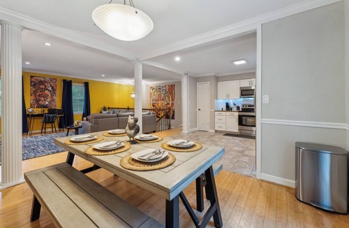 Durham House | Durham 4BR/3BA: Game Room, Pool, Art! Sleeps 10