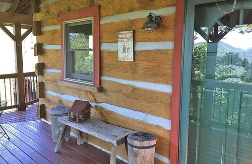 Sheepback Mountain Estates Cabin | Enjoy a slice of heaven from Treetop Cabin; majestic views, private, cozy, hot tub, AC.