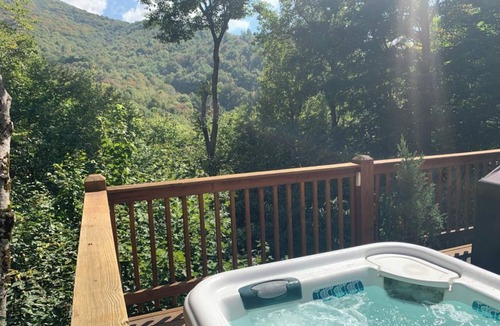 Zionville Cabin | Enjoy peaceful beauty with View, Hot Tub, Privacy!