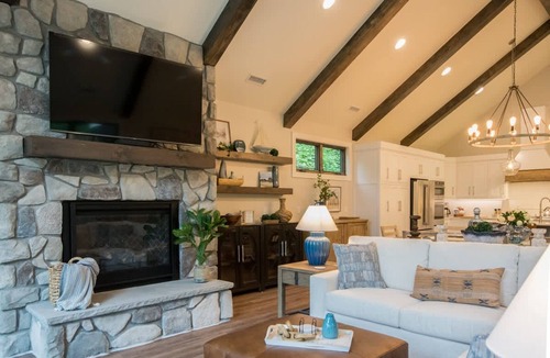Lake Lure House | Epic 5BR w Double Living Areas On Lake Lure