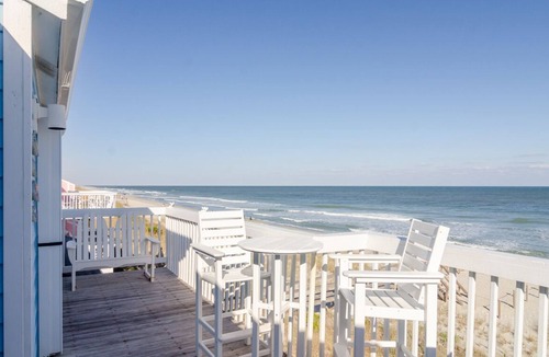 Kure Beach Condo | Expansive views from top floor Ocean Dunes condo!