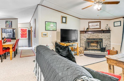 Robbinsville House | Fire Pit and Decks Creekside Cabin in Robbinsville